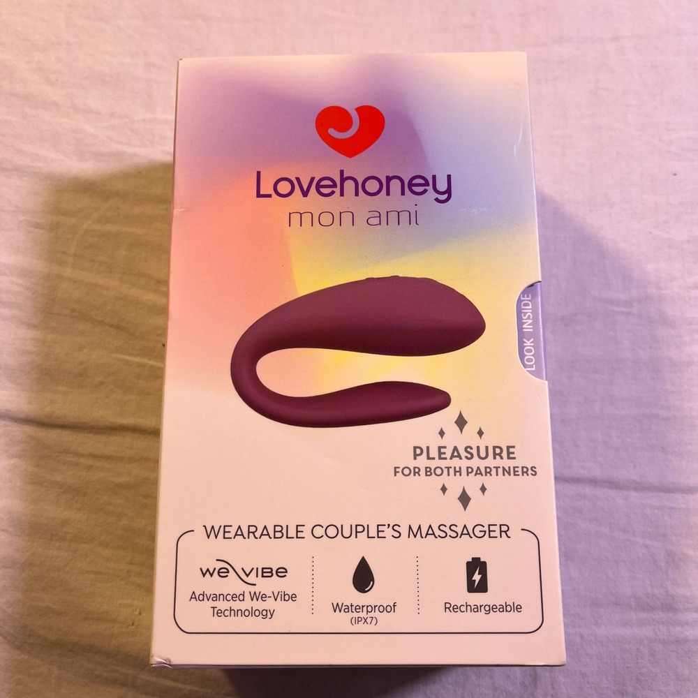 Lovehoney Mon Ami Wearable Couples Massager Purple NEW Waterproof Rechargeable
